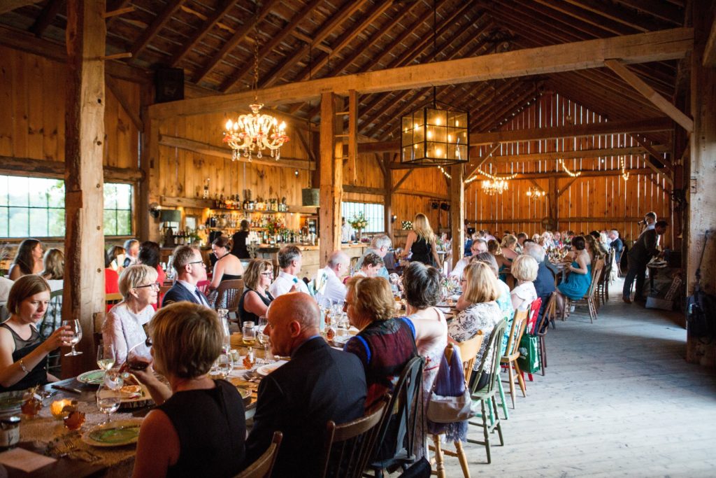 Indoor Barn Dining South Pond Farms Experiences