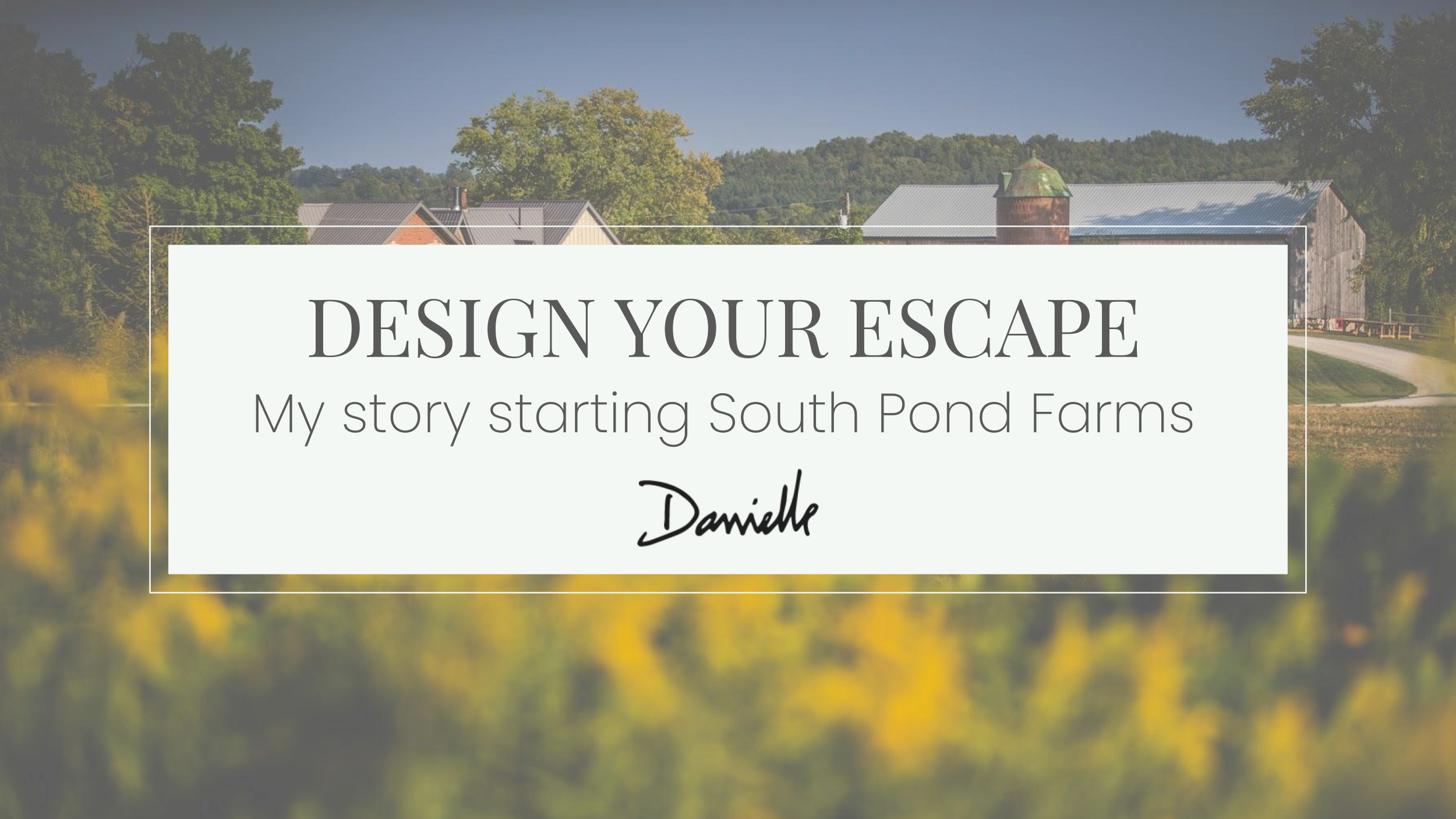 Design Your Escape: My Story Starting South Pond Farms